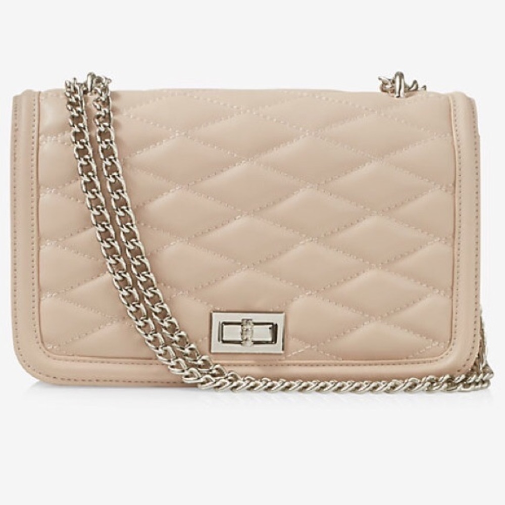 Nude/pink chic quilted bag